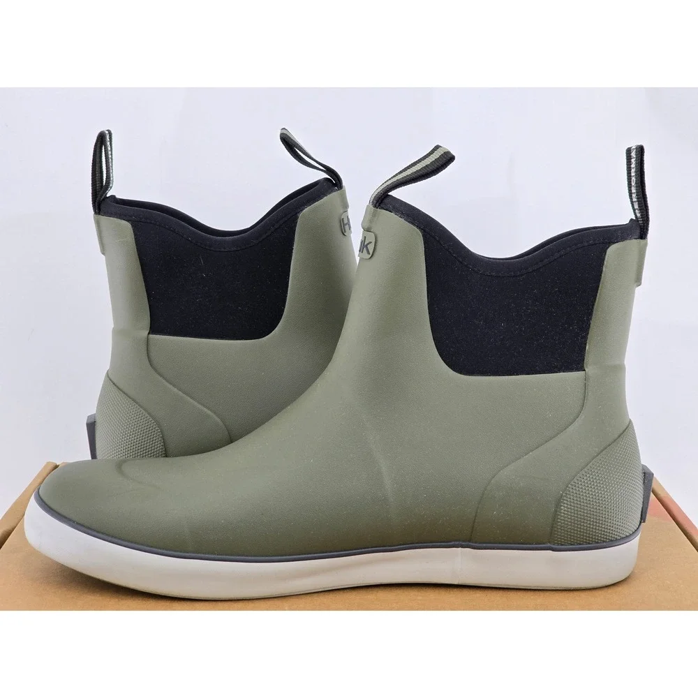 Huk Rogue Wave Fishing Boots Mens Size 13 Green Waterproof Rubber - Excellent